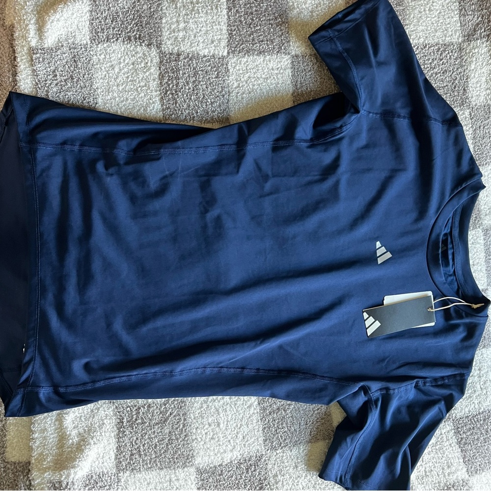 adidas Men's Short Sleeve Tee - Navy Blue